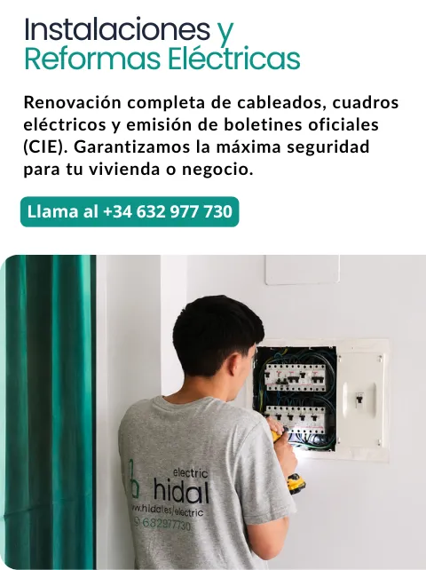 Instalaciones y Reformas Eléctricas en Madrid - hidal electric móvil